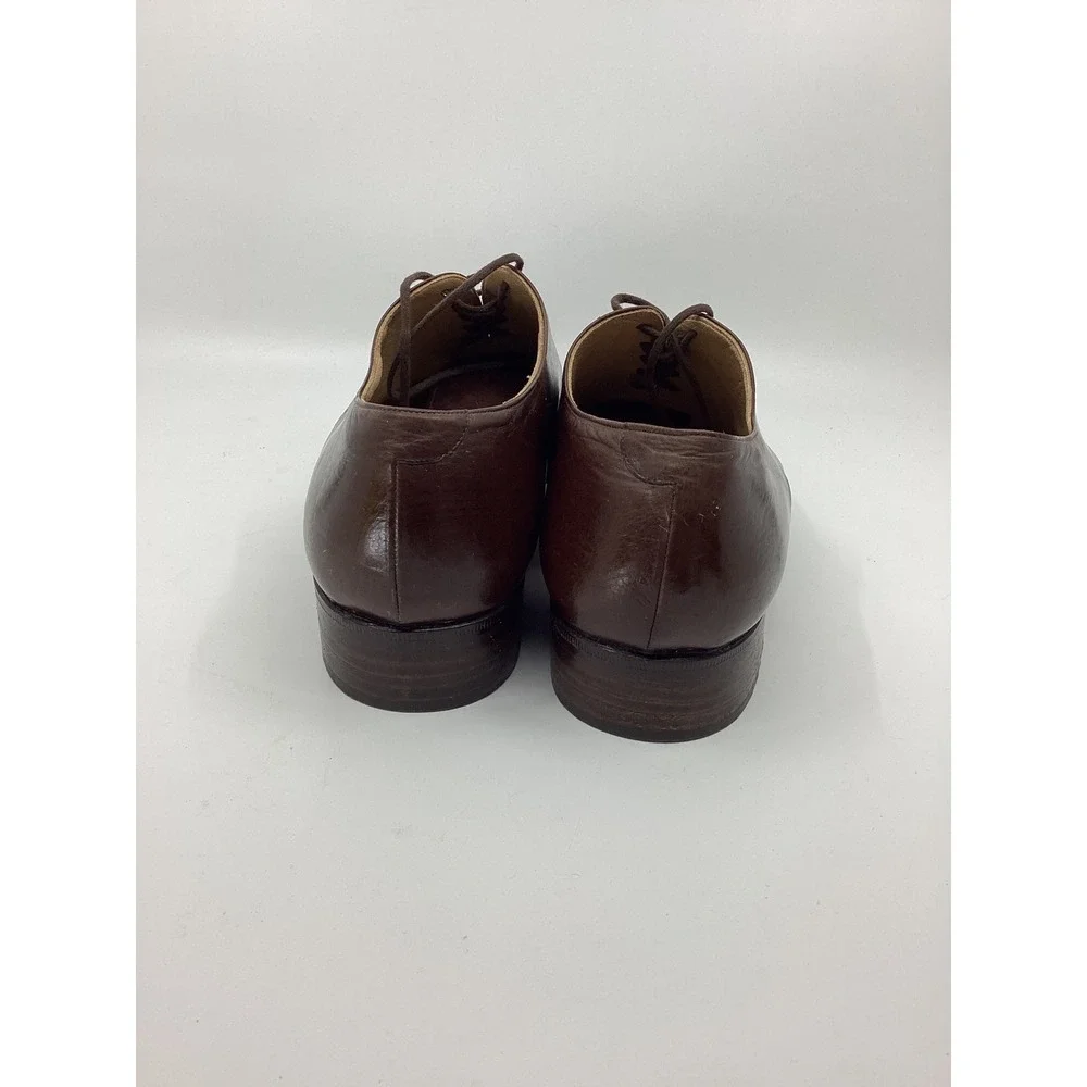 Bruno Magli Bolzano Mens Brown Leather Cap Toe Oxford Dress Shoes Italy 9.5 M